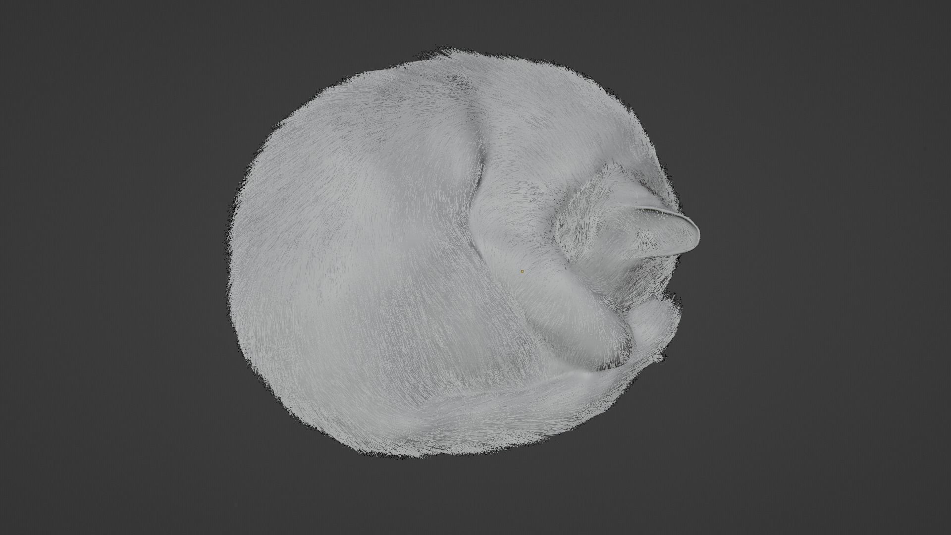 Cat sleeping Low-poly 3D model_8