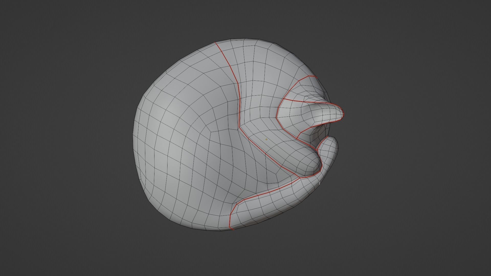 Cat sleeping Low-poly 3D model_12