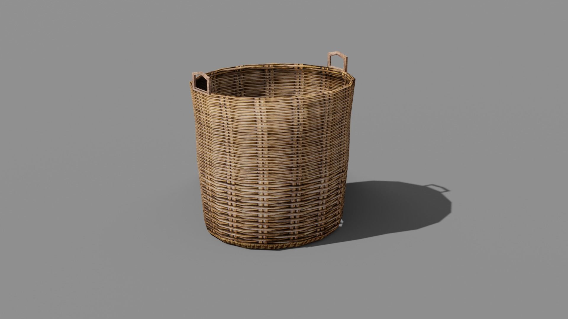  basketry Tools  and wooden tools Low-poly 3D model_13