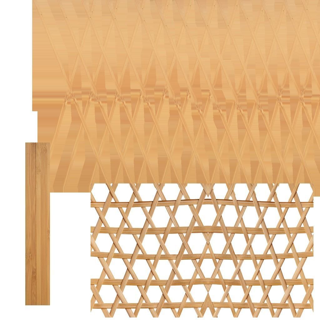  basketry Tools  and wooden tools Low-poly 3D model_22