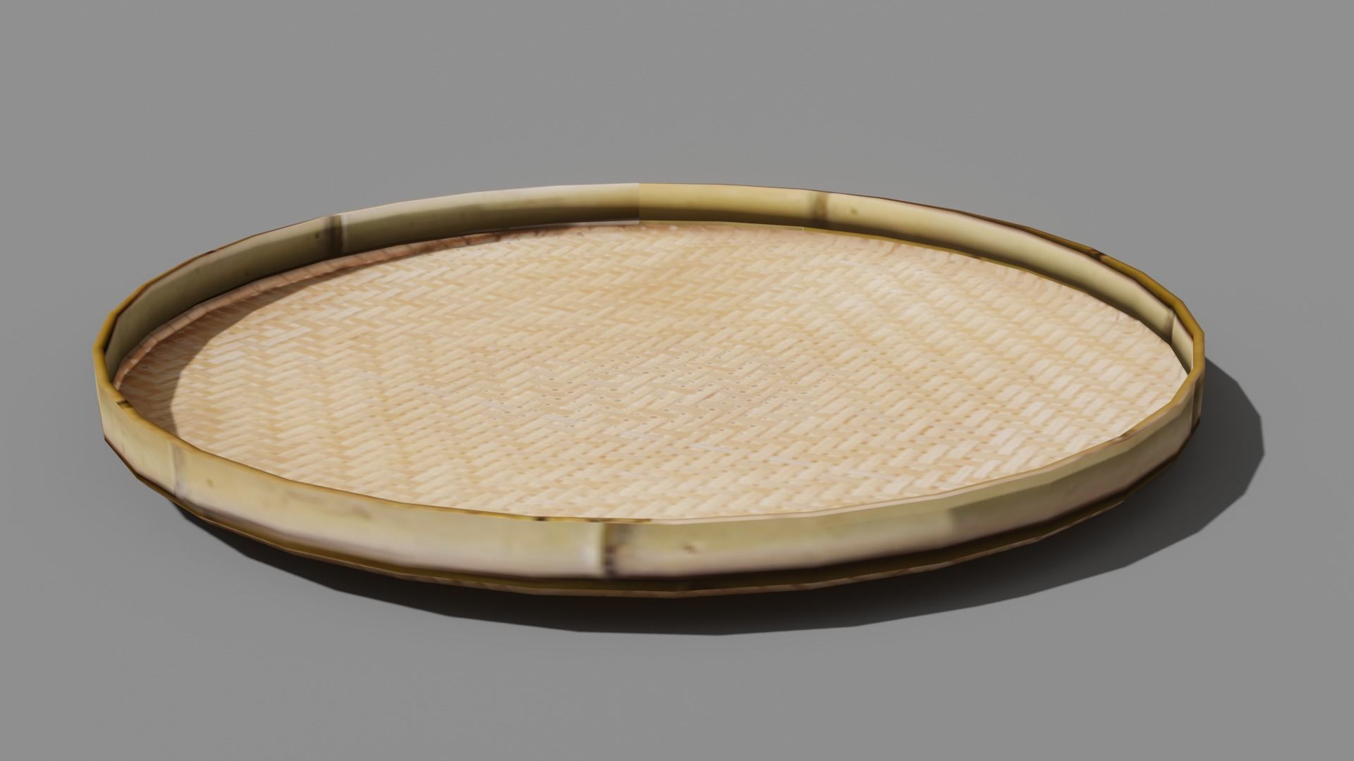  basketry Tools  and wooden tools Low-poly 3D model_11