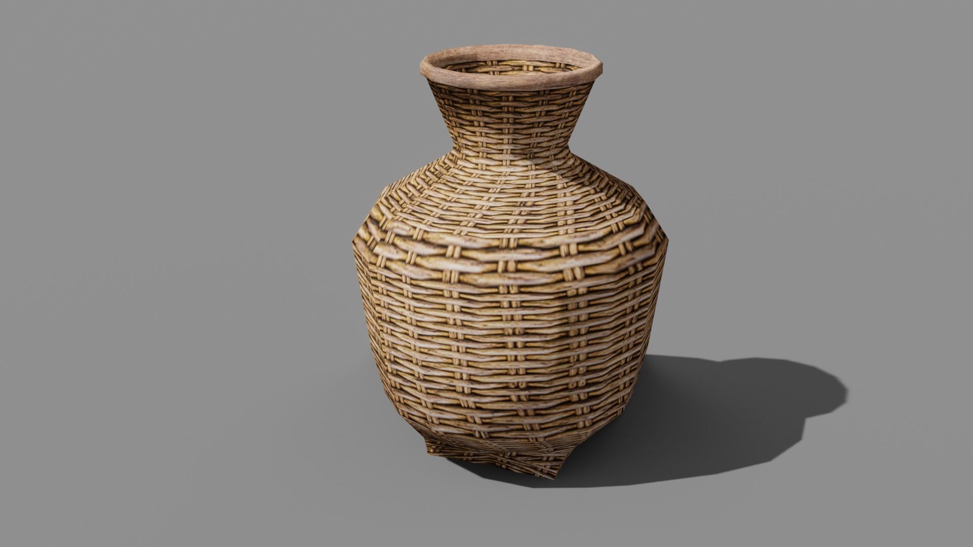  basketry Tools  and wooden tools Low-poly 3D model_8