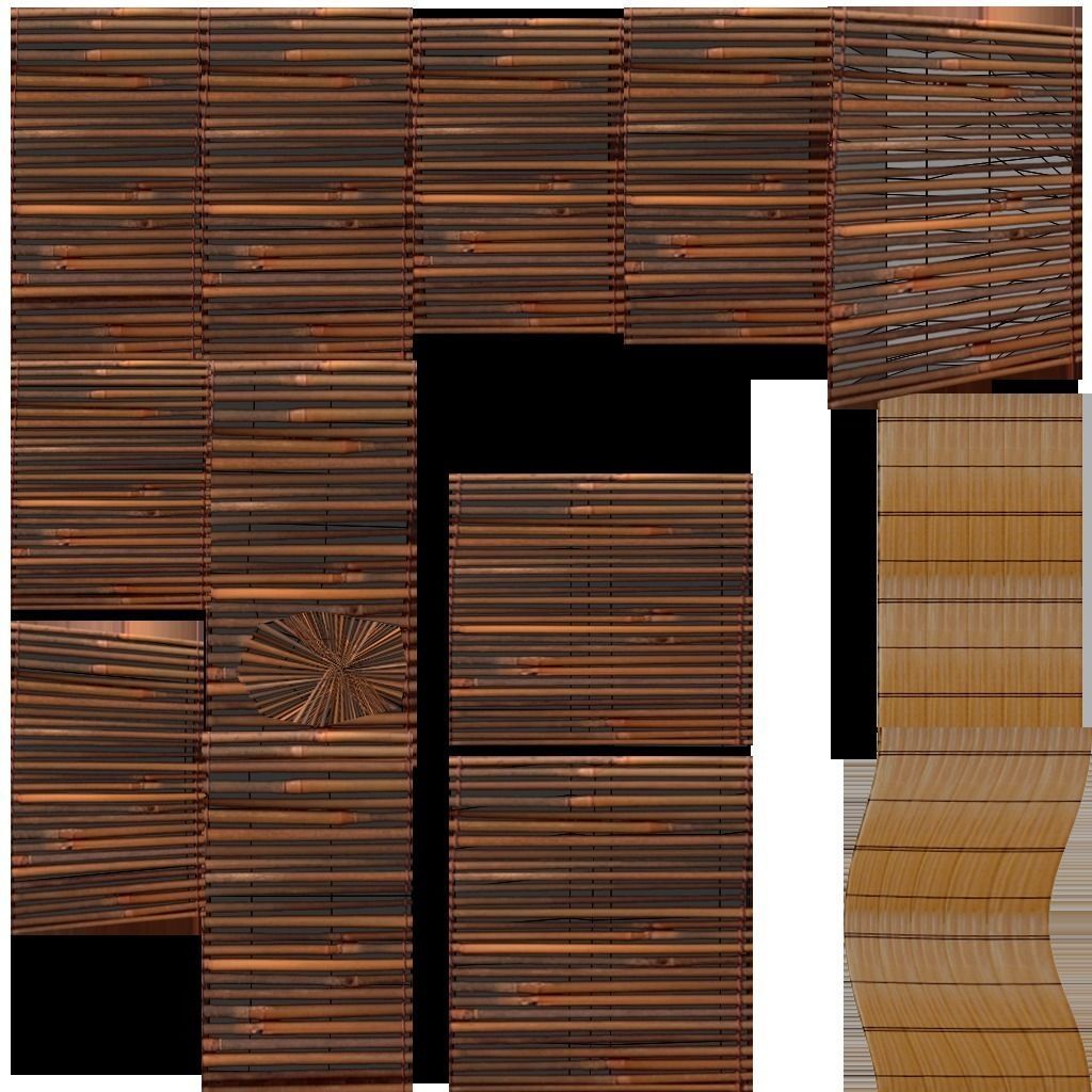  basketry Tools  and wooden tools Low-poly 3D model_24