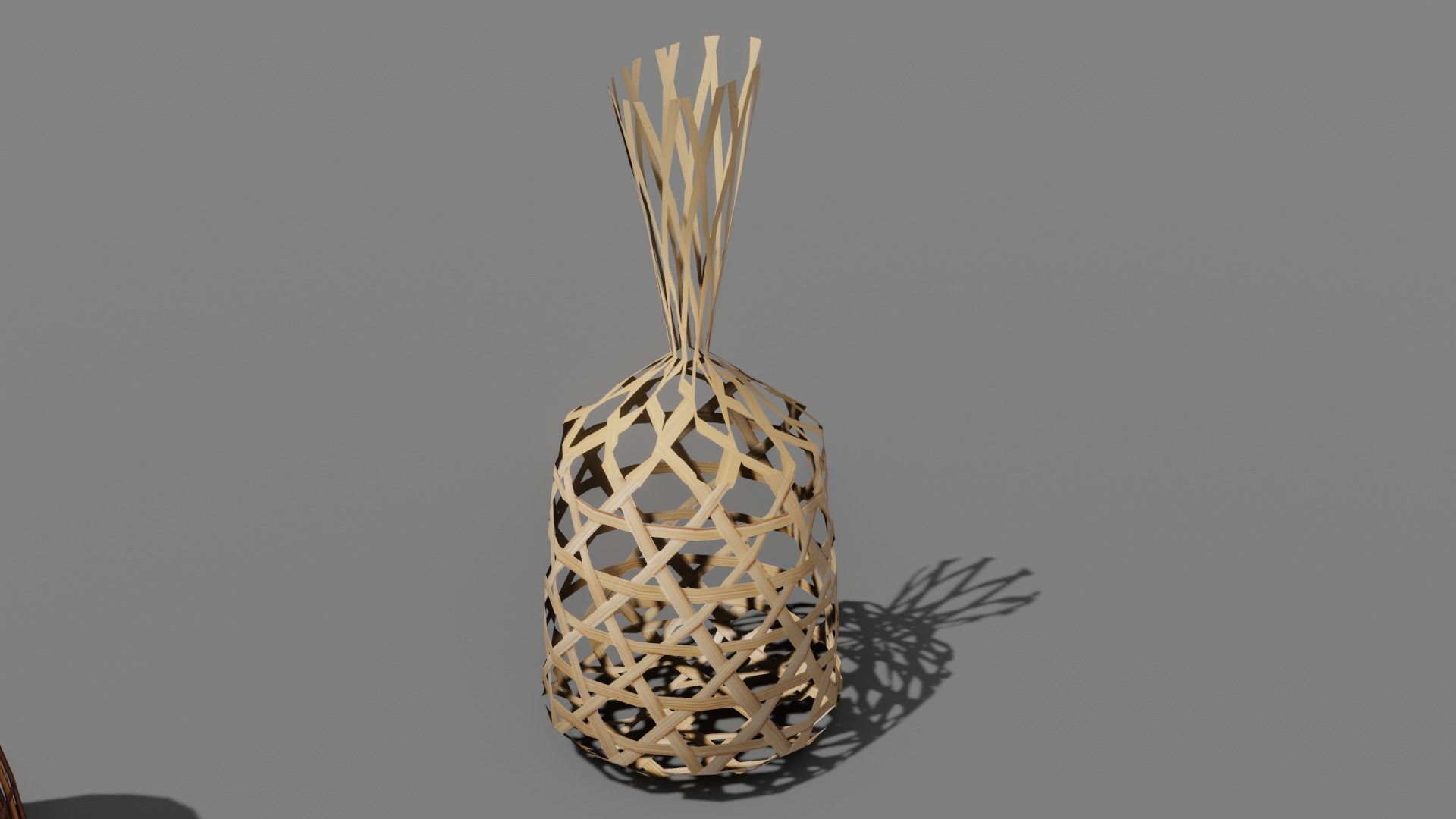 basketry Tools  and wooden tools Low-poly 3D model_5