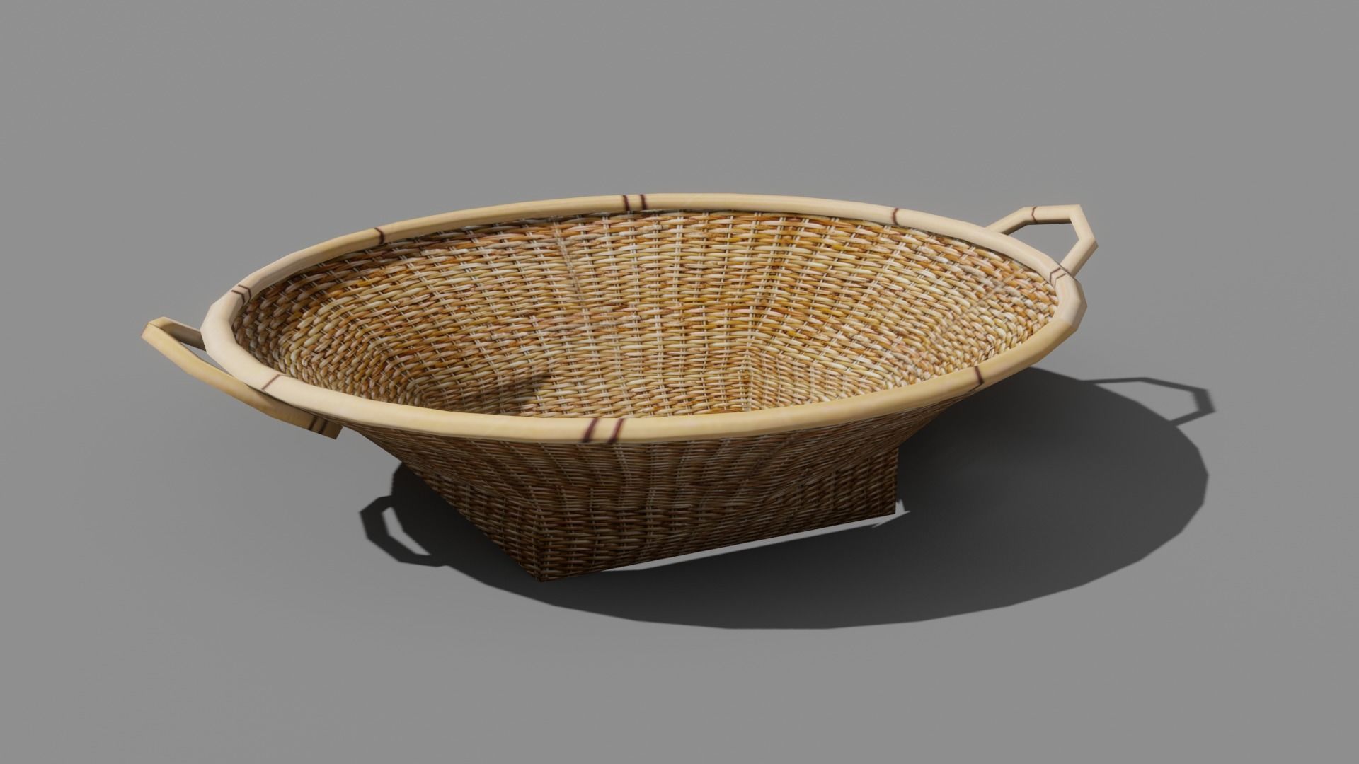  basketry Tools  and wooden tools Low-poly 3D model_12
