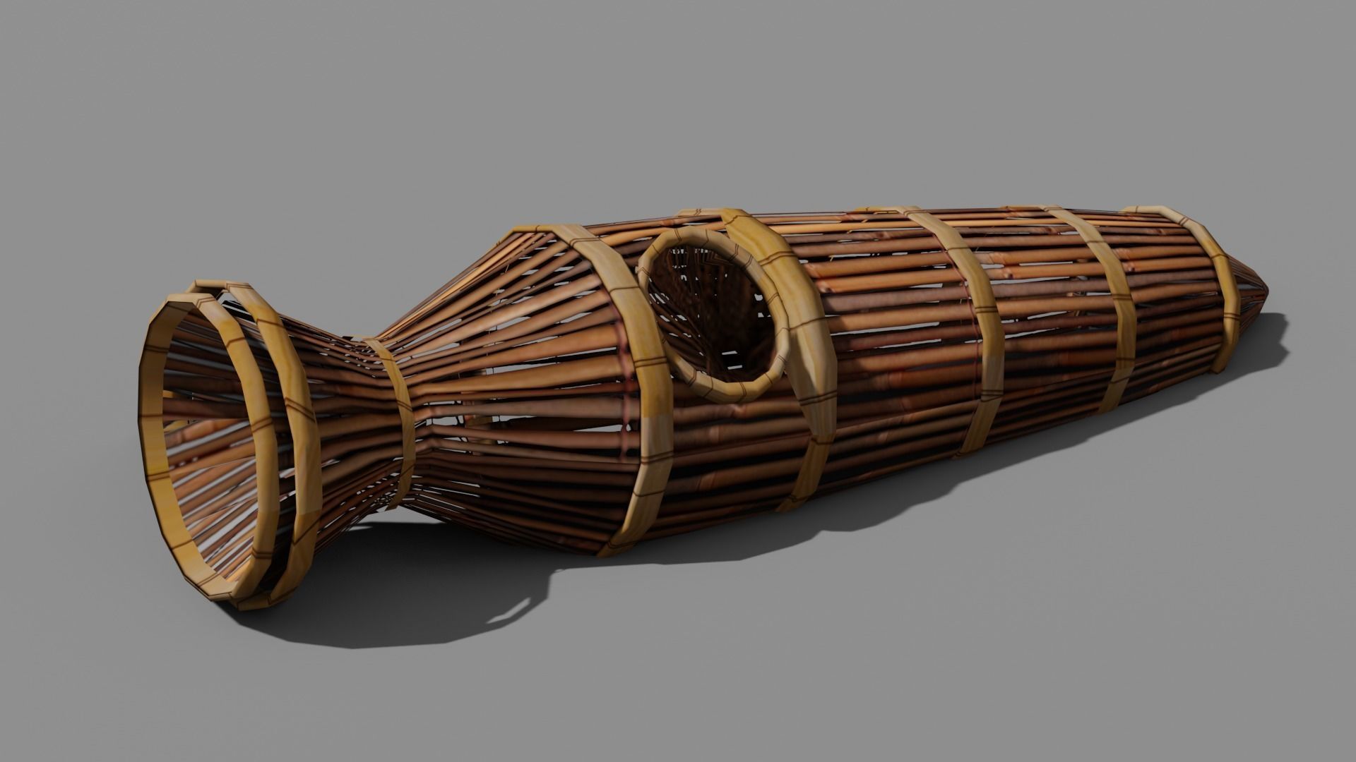  basketry Tools  and wooden tools Low-poly 3D model_3