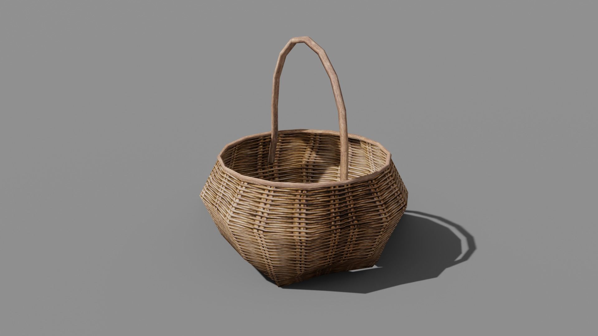  basketry Tools  and wooden tools Low-poly 3D model_2