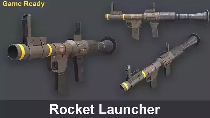 Rocket Launcher Game Ready 1   Low-poly 3D model