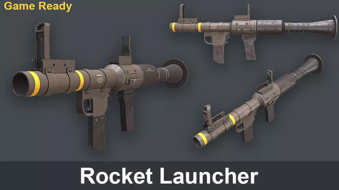 Rocket Launcher Game Ready 1 Low-poly 3D model_0