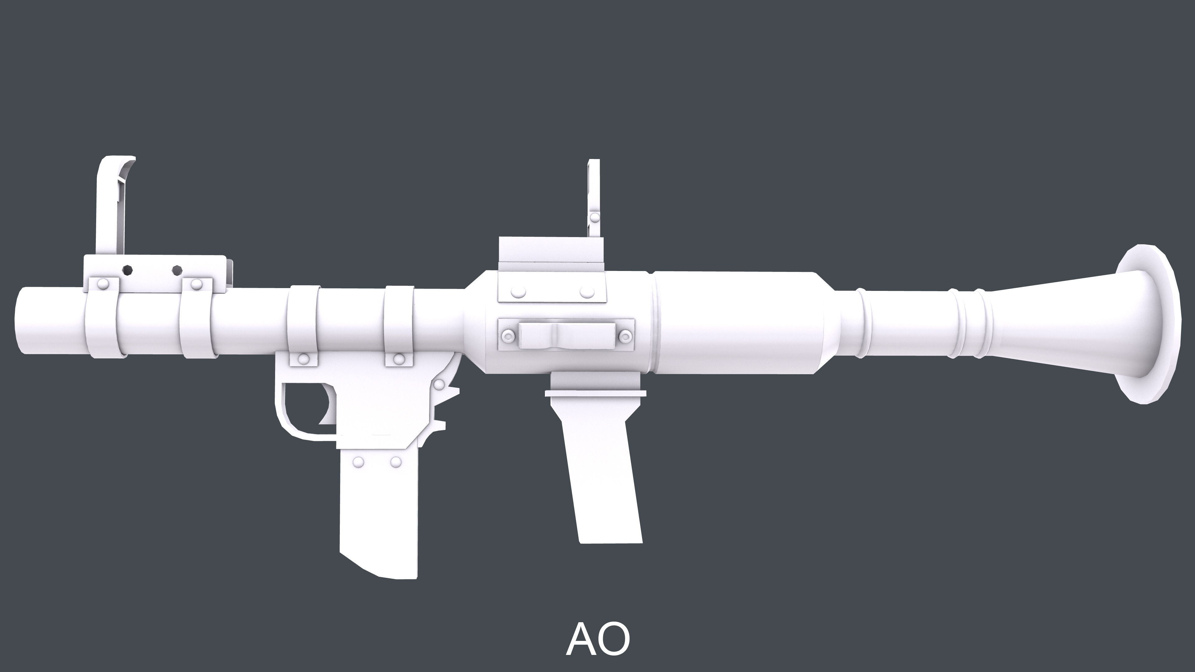 Rocket Launcher Game Ready 1 Low-poly 3D model_12