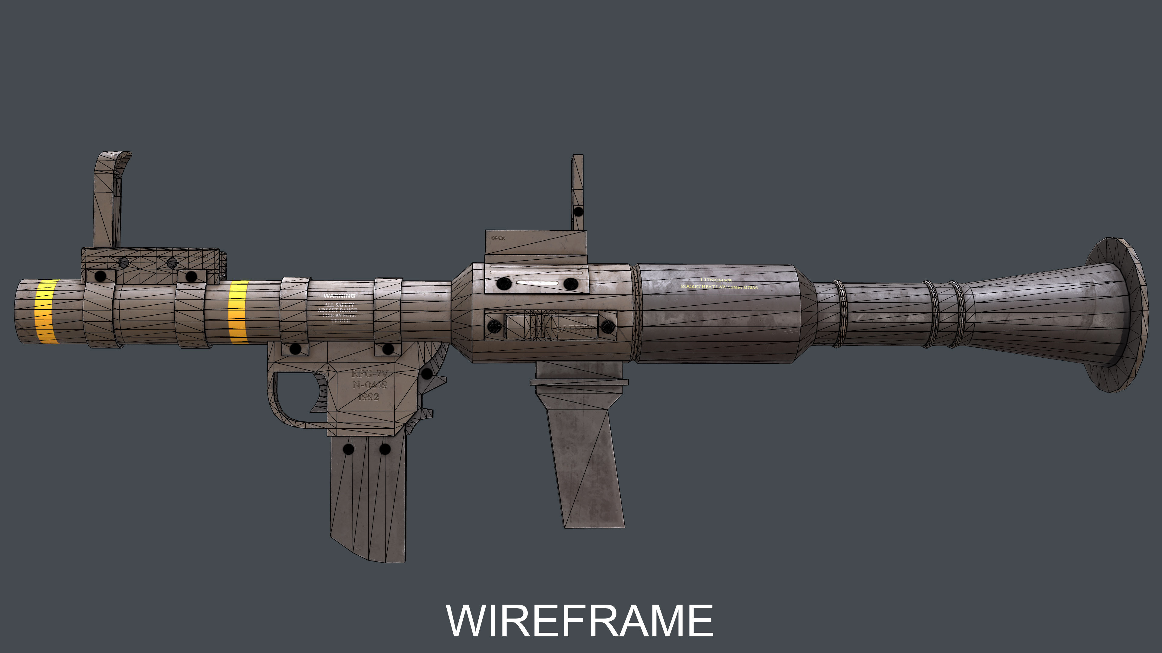 Rocket Launcher Game Ready 1 Low-poly 3D model_9