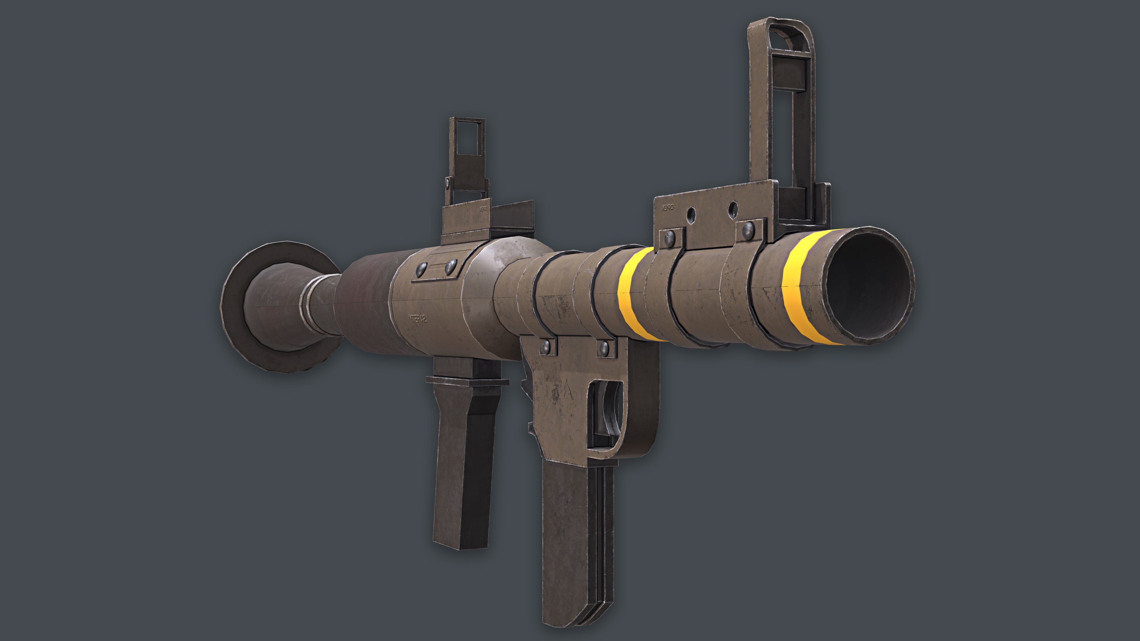 Rocket Launcher Game Ready 1 Low-poly 3D model_4
