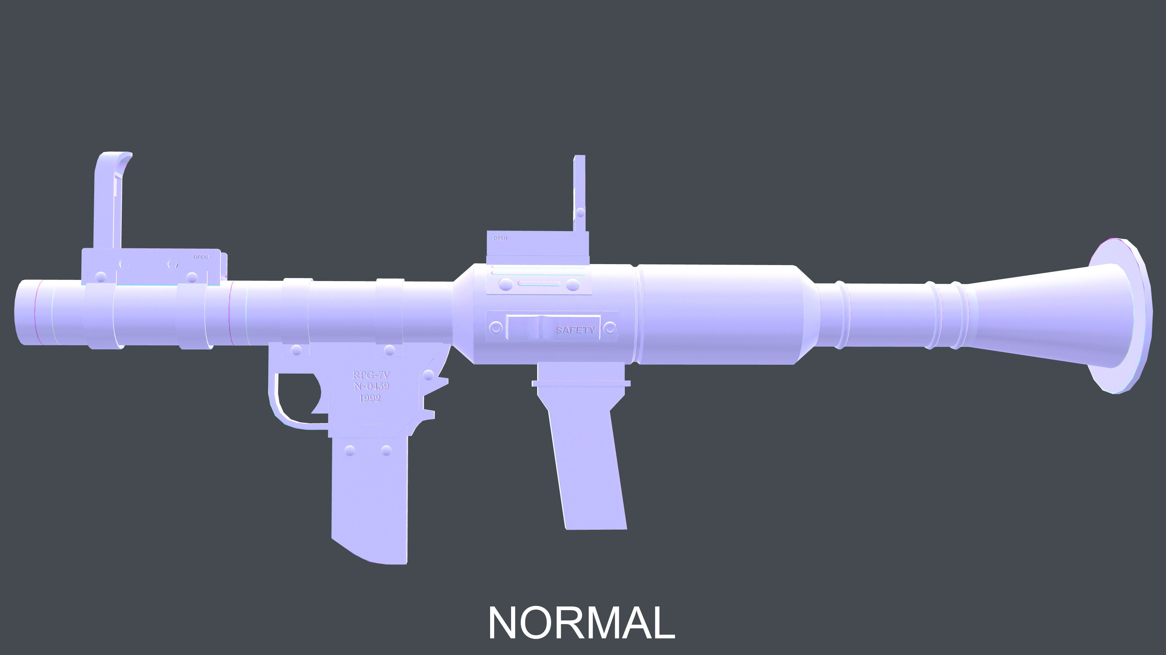 Rocket Launcher Game Ready 1 Low-poly 3D model_11