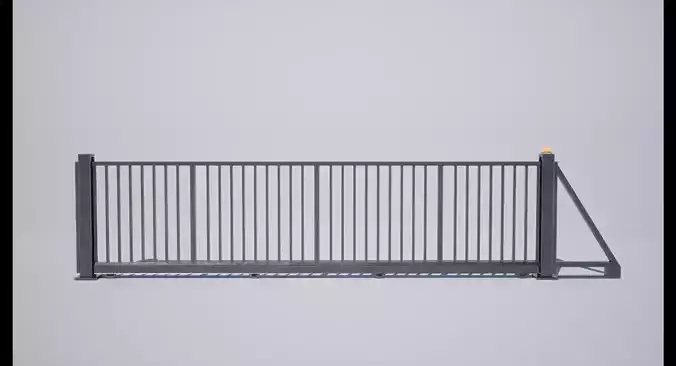 Entrance gate Low-poly 3D model
