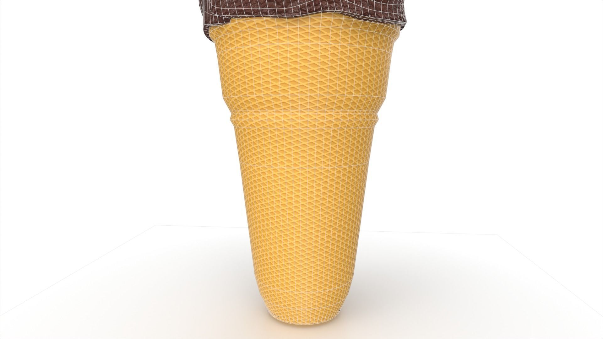 Ice Cream Cone Low-poly 3D model_6