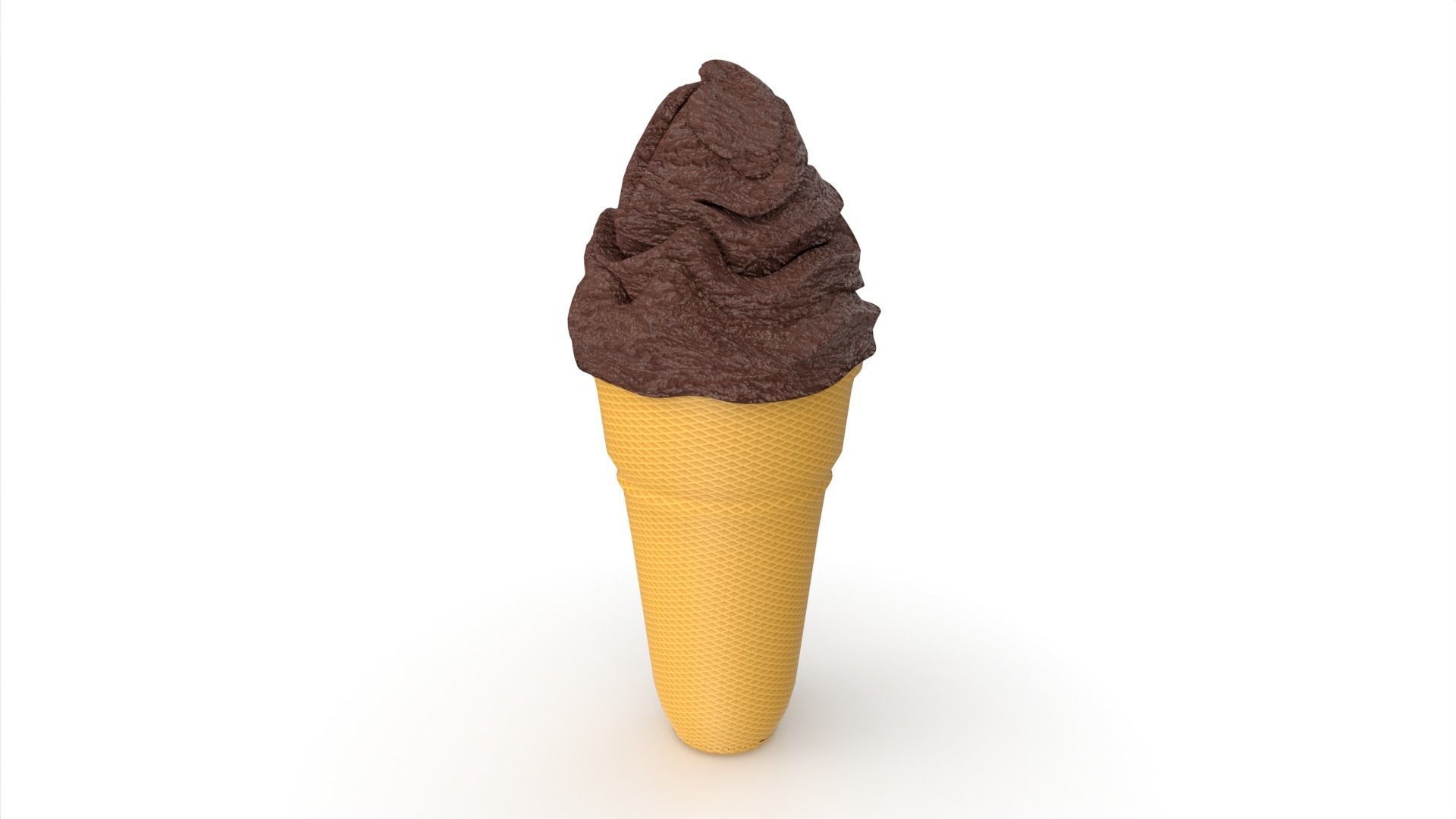Ice Cream Cone Low-poly 3D model_2