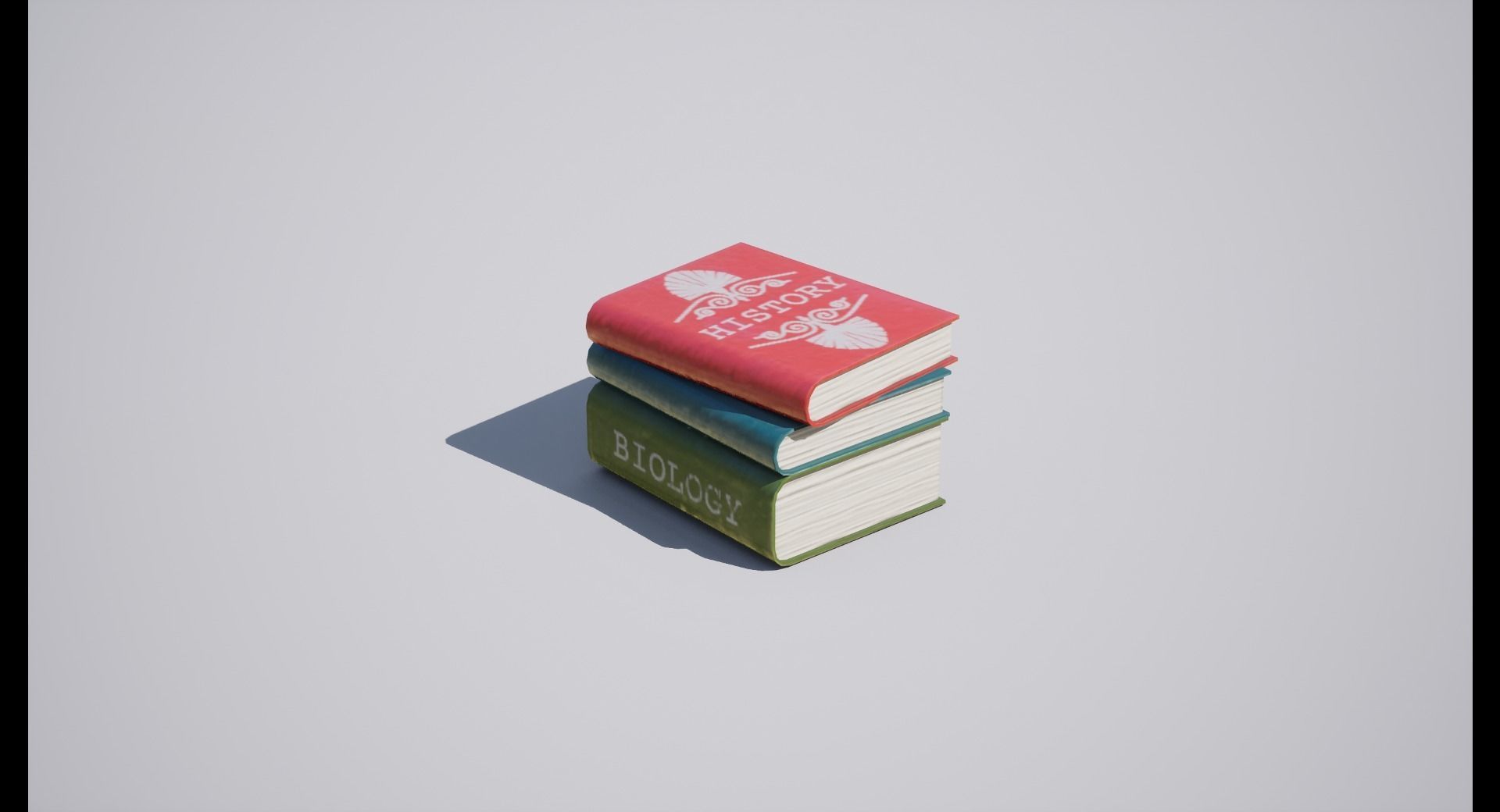 School Books Low-poly 3D model_11
