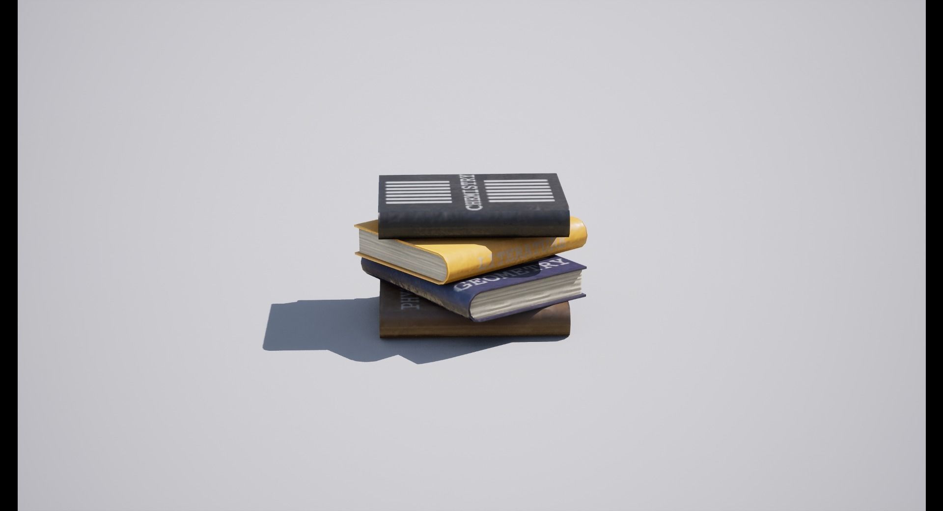School Books Low-poly 3D model_4