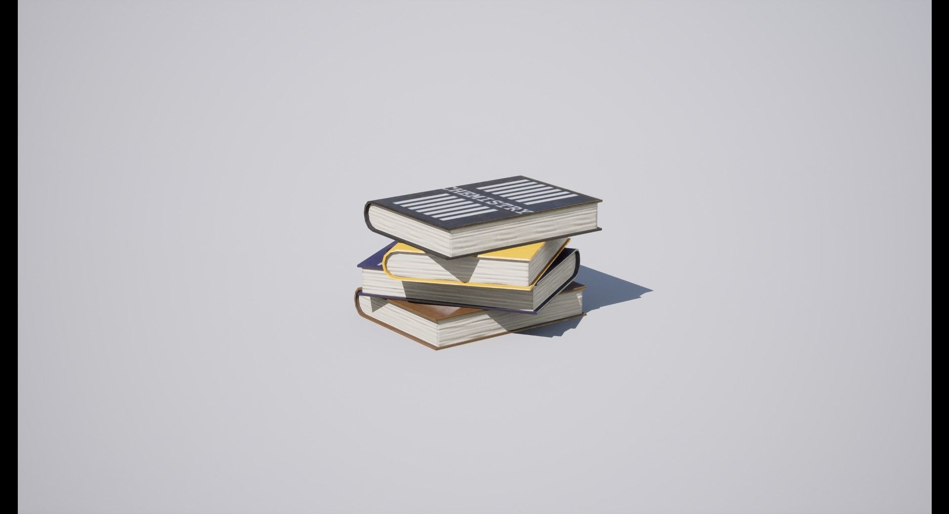 School Books Low-poly 3D model_2
