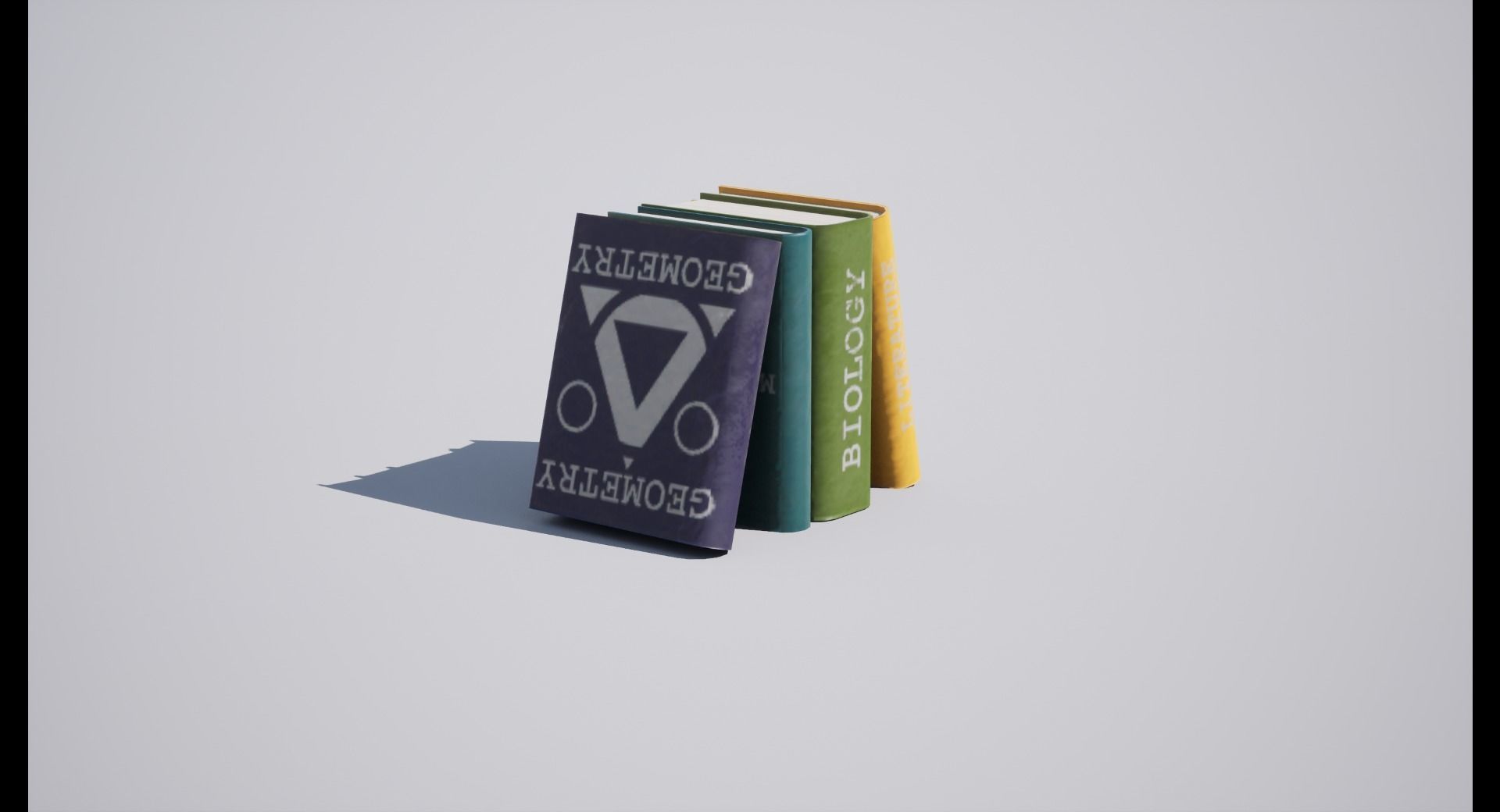 School Books Low-poly 3D model_6