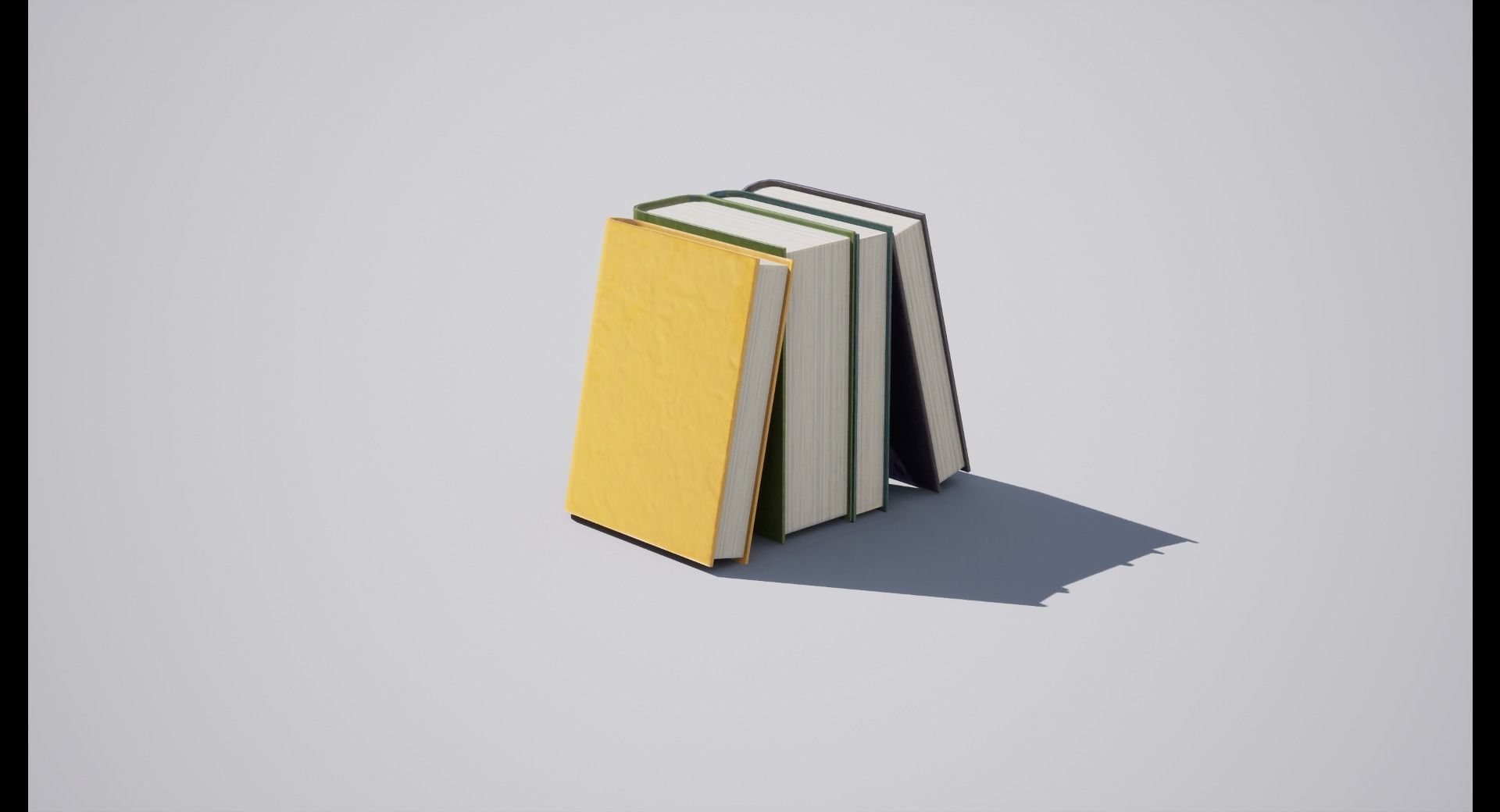 School Books Low-poly 3D model_8
