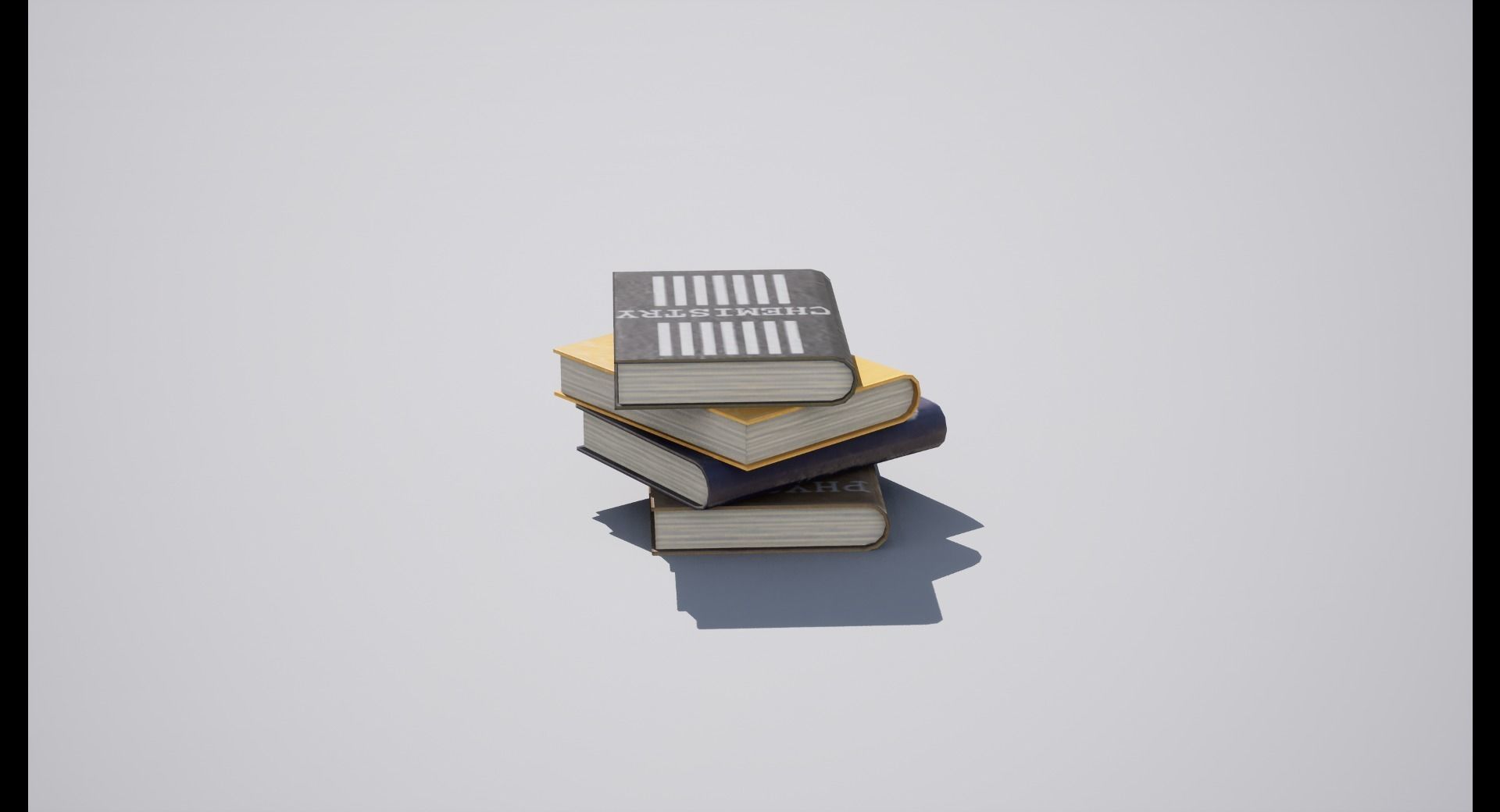 School Books Low-poly 3D model_3