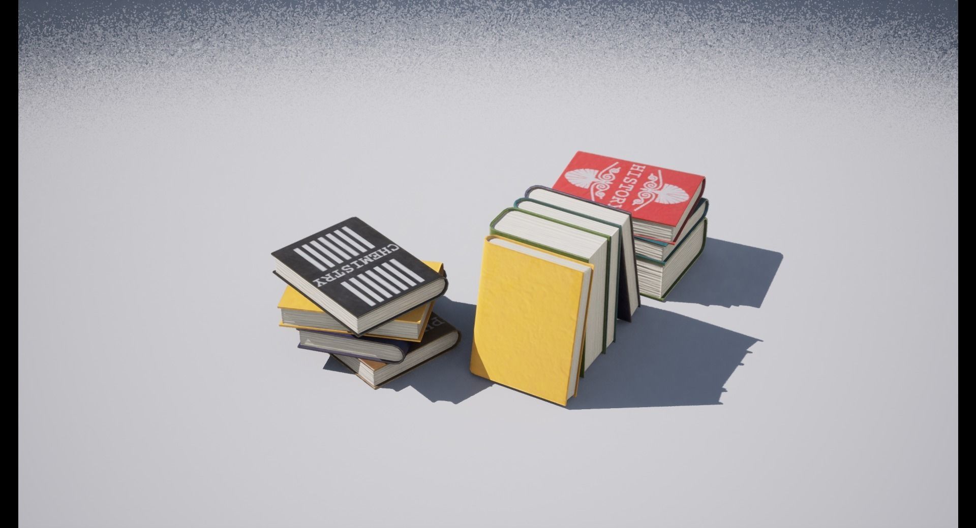 School Books Low-poly 3D model_13