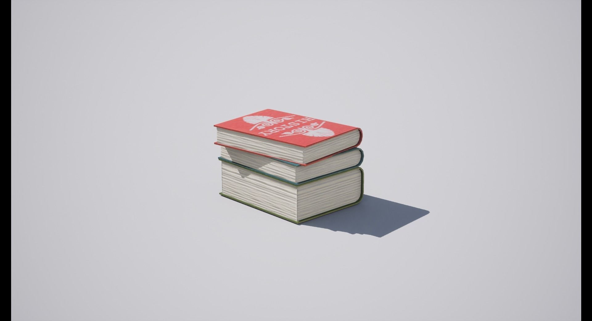 School Books Low-poly 3D model_9