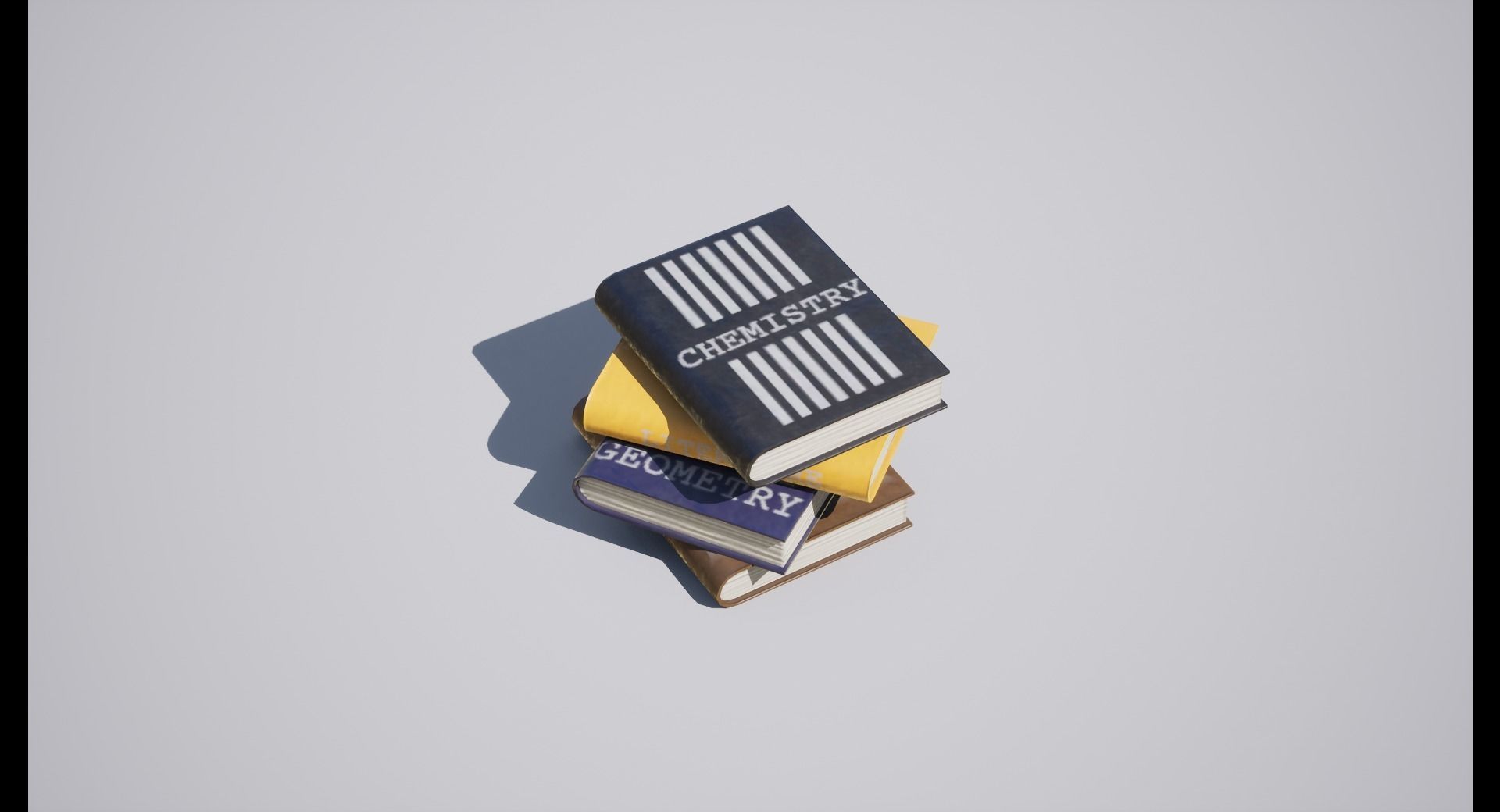 School Books Low-poly 3D model_5