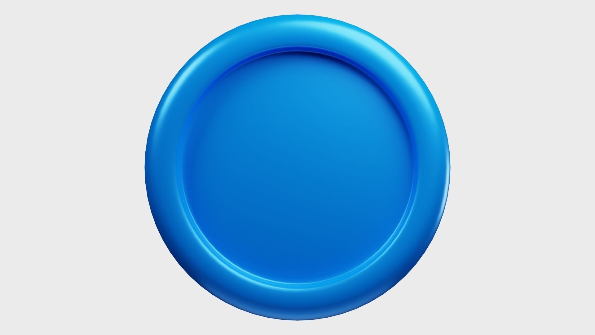 Filecoin or FIL Blue Crypto Coin with cartoon style 3D model_3