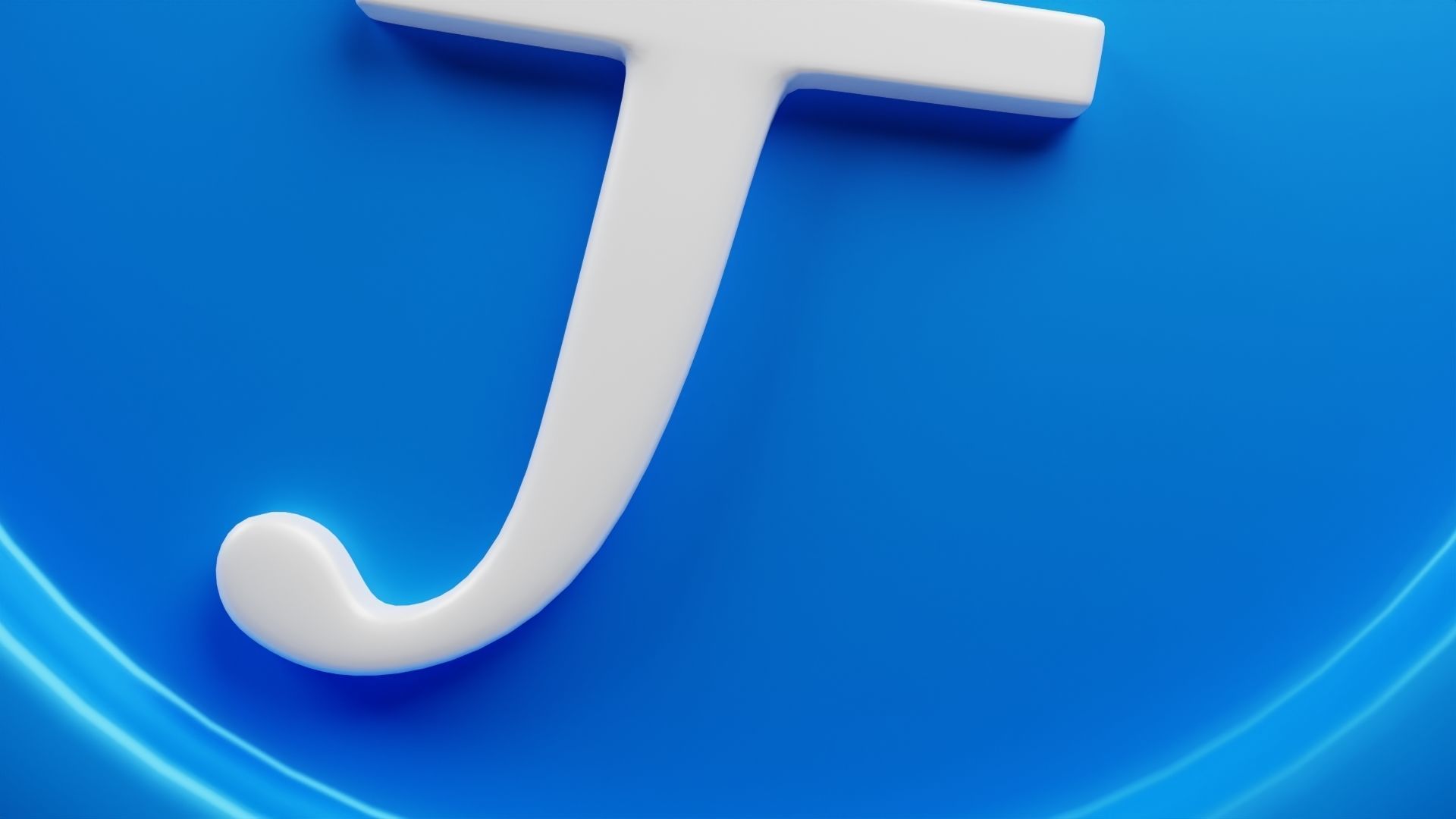 Filecoin or FIL Blue Crypto Coin with cartoon style 3D model_5