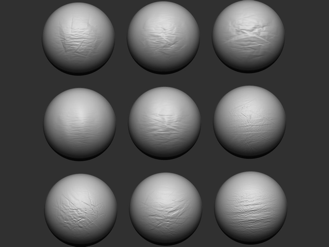 50 Memory Folds Alphas for Zbrush and more 3D model_5