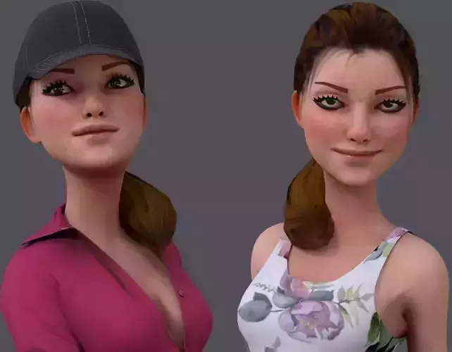 Kristen Cartoon Girl Outfit 2