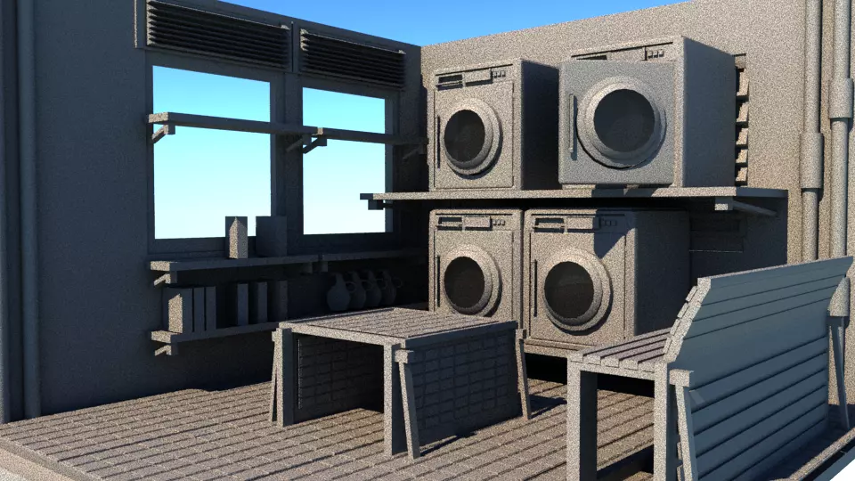 WASHING MACHINE Free low-poly 3D model