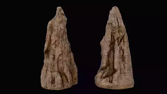 big termite mound Low-poly 3D model
