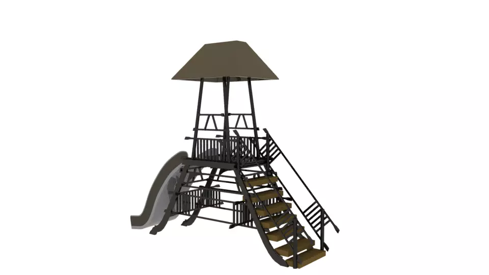 SLIDE play structure Free low-poly 3D model
