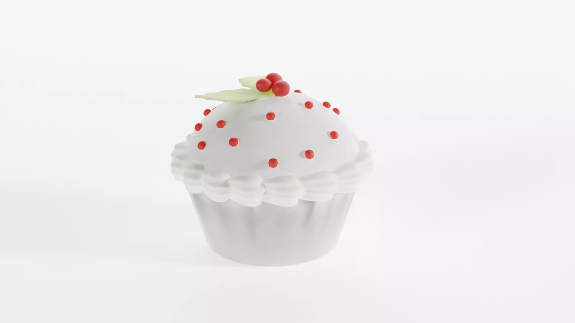 Eves Cupcake Low-poly 3D model