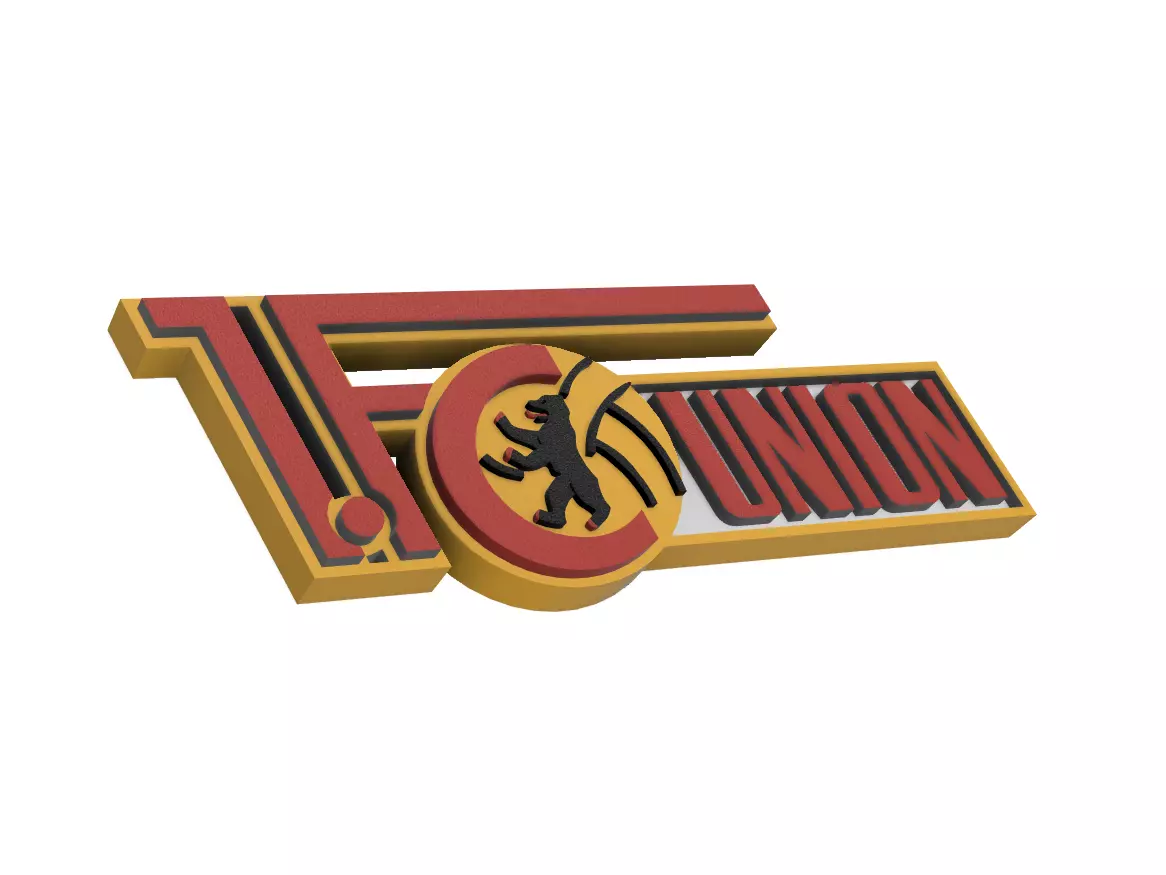 FC Union Berlin Wall Sign 3D print model_0