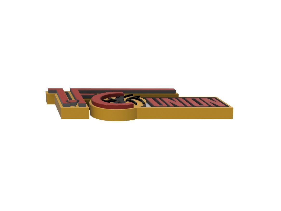 FC Union Berlin Wall Sign 3D print model_3