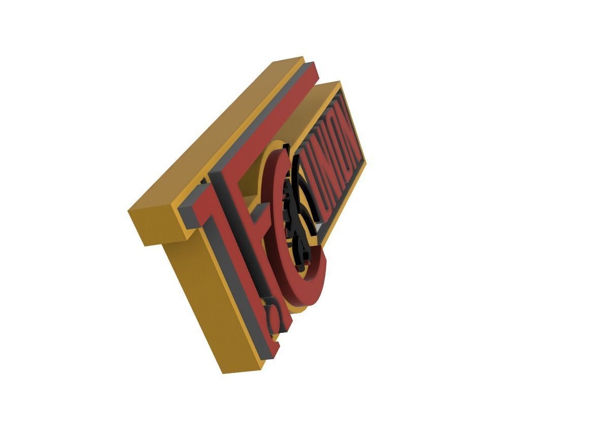 FC Union Berlin Wall Sign 3D print model_5