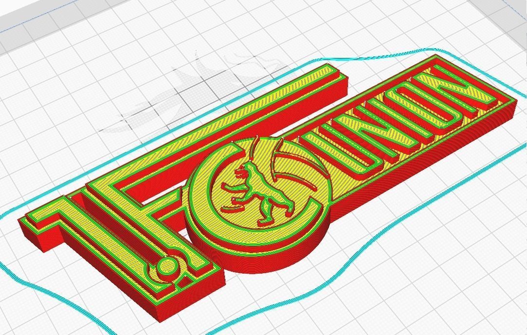 FC Union Berlin Wall Sign 3D print model_9