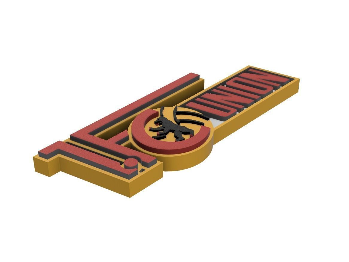 FC Union Berlin Wall Sign 3D print model_2