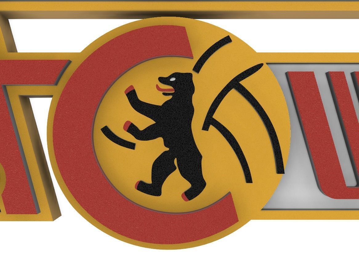 FC Union Berlin Wall Sign 3D print model_6