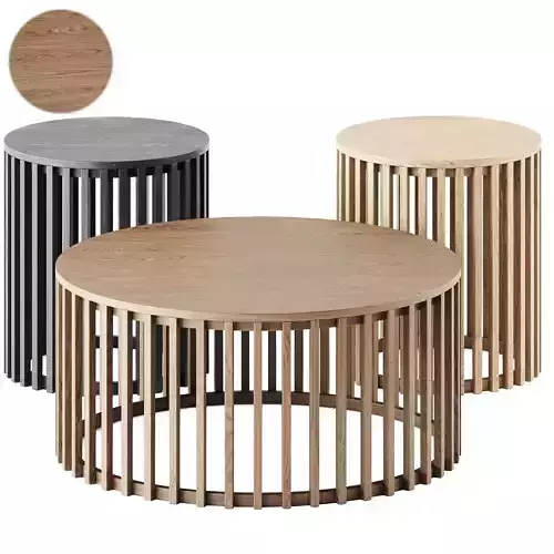 Mark Tuckey Slat Round Coffee Table