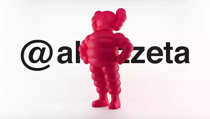 Kaws Chum Textured Low-poly 3D model