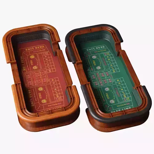 Craps Table 3D Low-poly 3D model