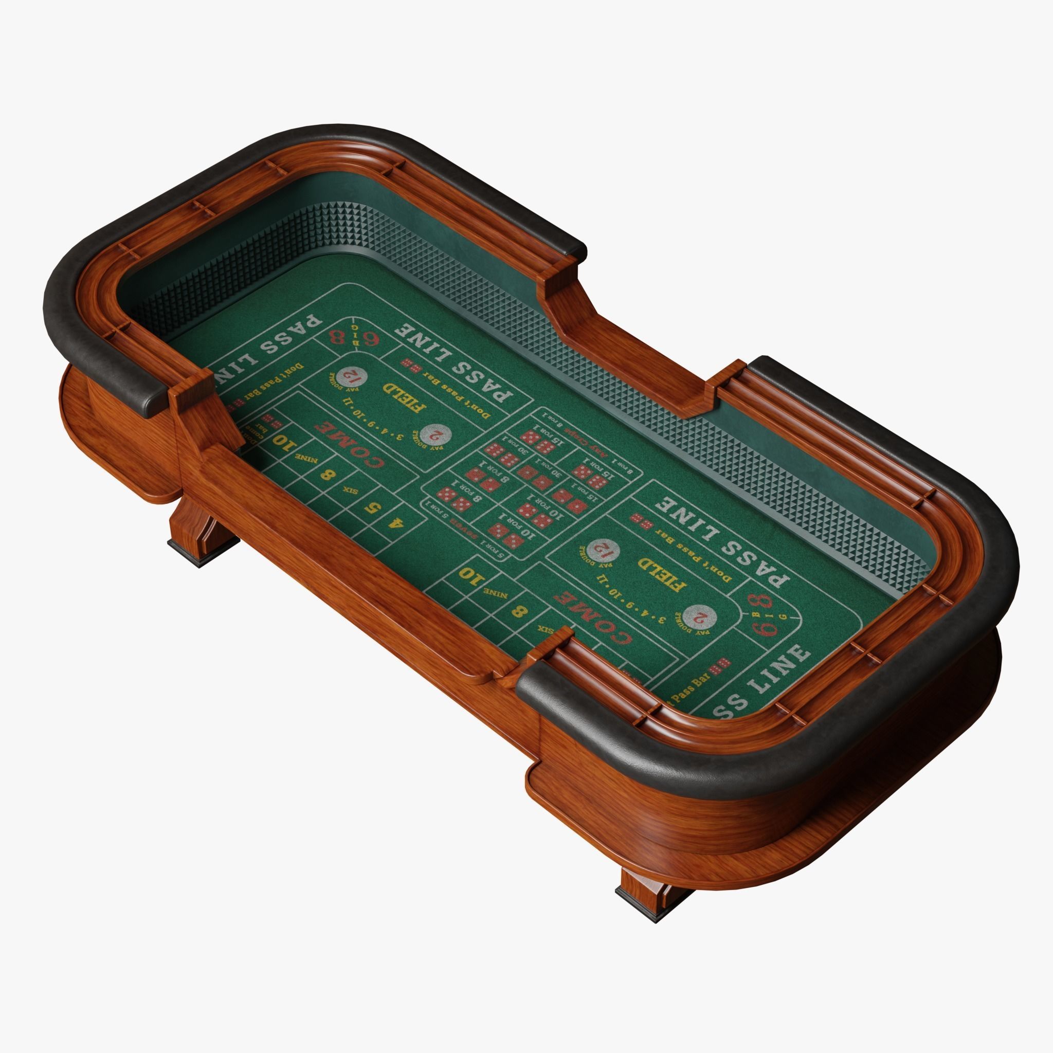 Craps Table 3D Low-poly 3D model_4