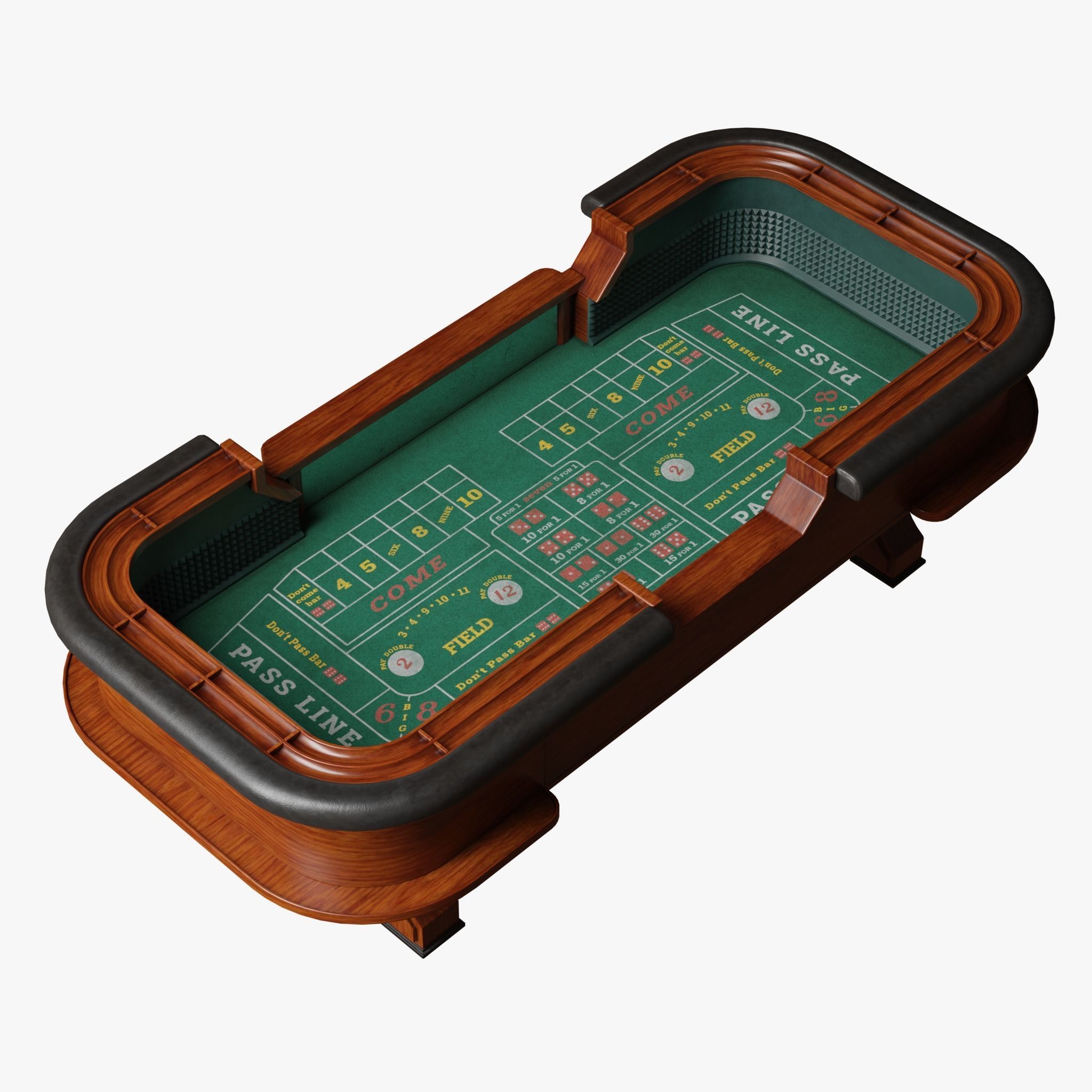 Craps Table 3D Low-poly 3D model_2