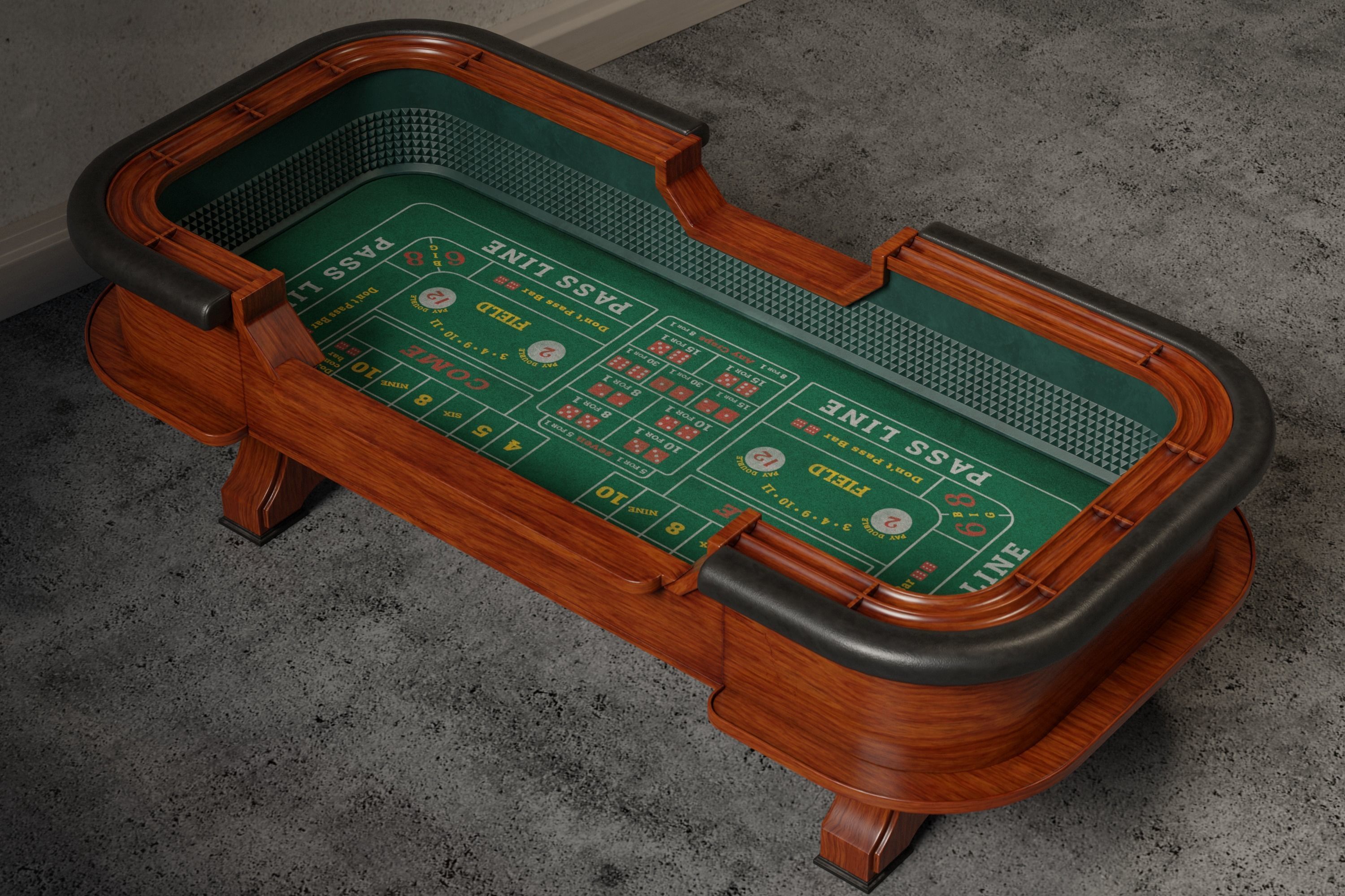 Craps Table 3D Low-poly 3D model_10