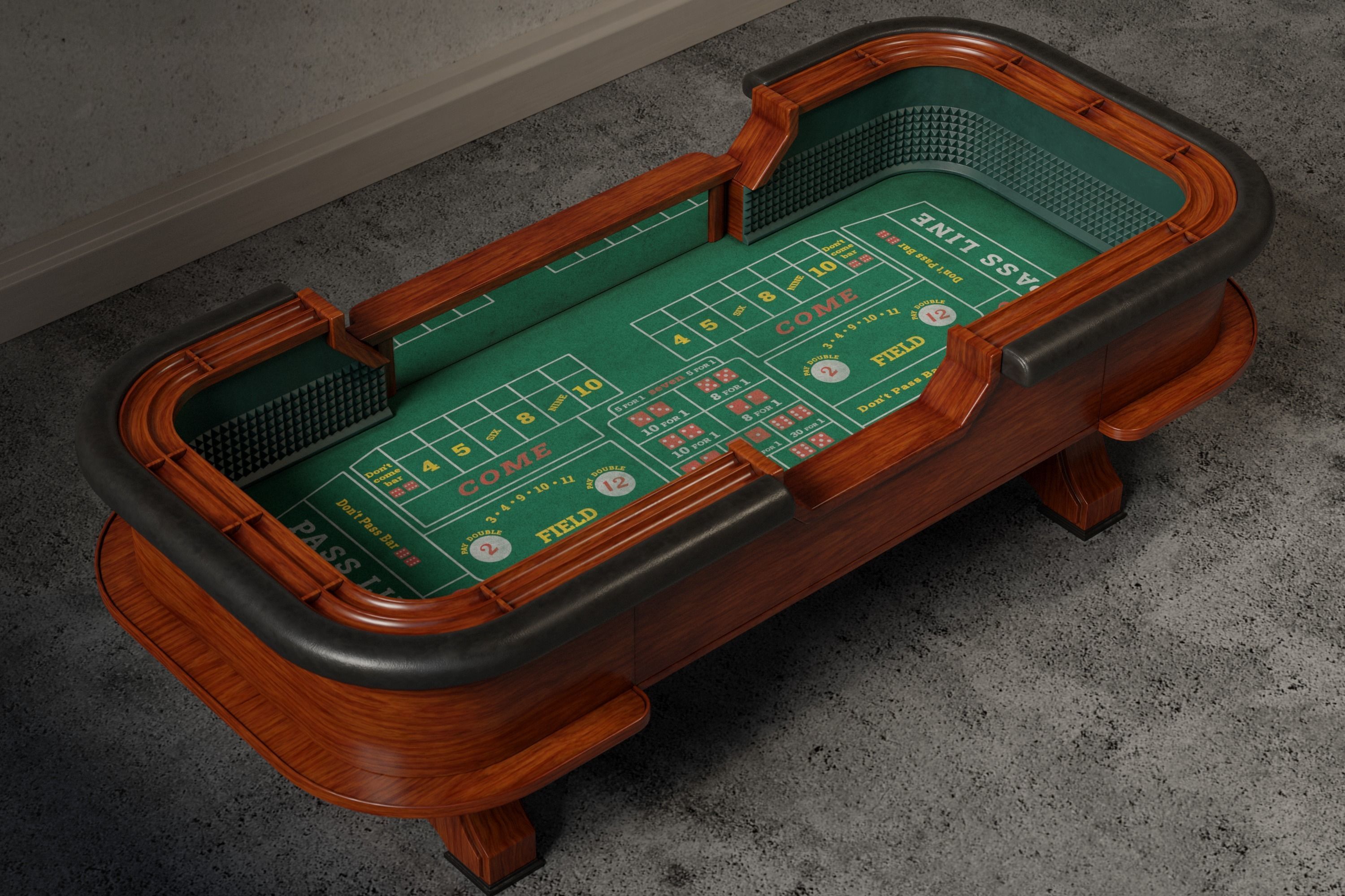 Craps Table 3D Low-poly 3D model_6